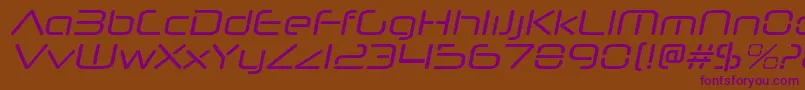 NeuropolnovargItalic Font – Purple Fonts on Brown Background