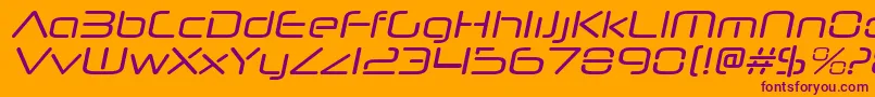 NeuropolnovargItalic Font – Purple Fonts on Orange Background