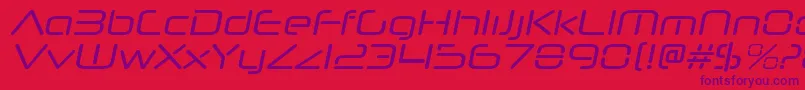 NeuropolnovargItalic Font – Purple Fonts on Red Background