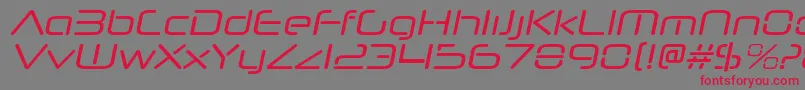 NeuropolnovargItalic Font – Red Fonts on Gray Background