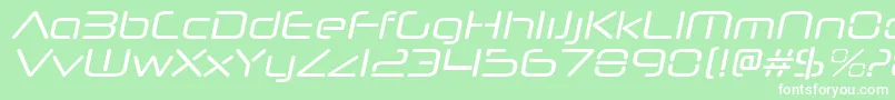 フォントNeuropolnovargItalic – 緑の背景に白い文字