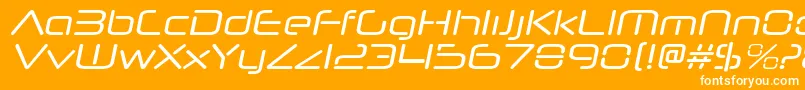 フォントNeuropolnovargItalic – オレンジの背景に白い文字