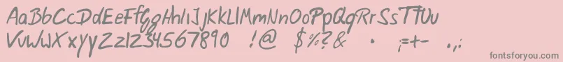 Weigl-Schriftart – Graue Schriften auf rosa Hintergrund