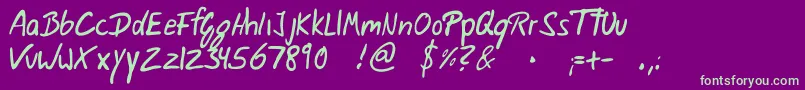 Weigl Font – Green Fonts on Purple Background