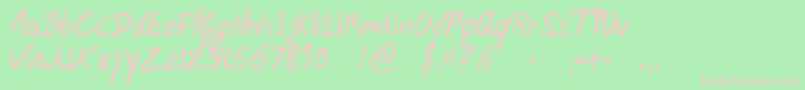 Weigl Font – Pink Fonts on Green Background