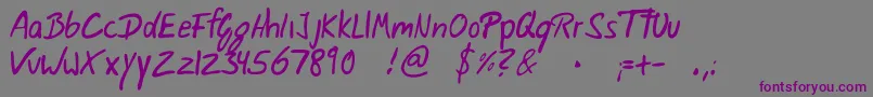 Weigl Font – Purple Fonts on Gray Background