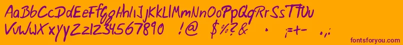 Weigl Font – Purple Fonts on Orange Background