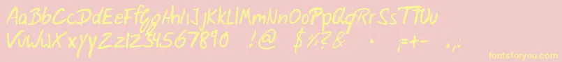 Weigl Font – Yellow Fonts on Pink Background