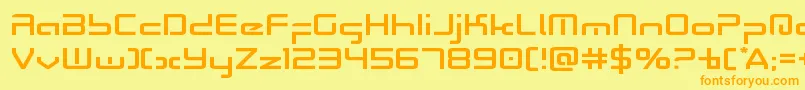 Radiospaceexpand Font – Orange Fonts on Yellow Background