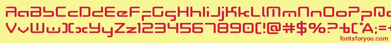 Radiospaceexpand Font – Red Fonts on Yellow Background