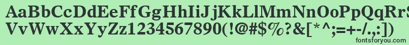 SterlingSsiBold Font – Black Fonts on Green Background