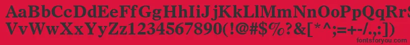 フォントSterlingSsiBold – 赤い背景に黒い文字