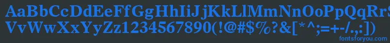 SterlingSsiBold Font – Blue Fonts on Black Background