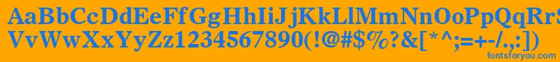 SterlingSsiBold Font – Blue Fonts on Orange Background