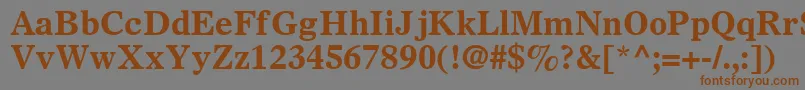 SterlingSsiBold Font – Brown Fonts on Gray Background