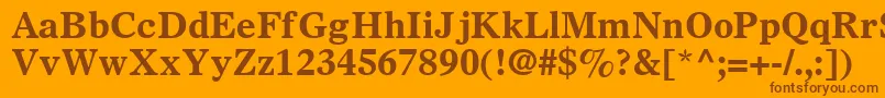 SterlingSsiBold Font – Brown Fonts on Orange Background