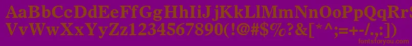 SterlingSsiBold Font – Brown Fonts on Purple Background