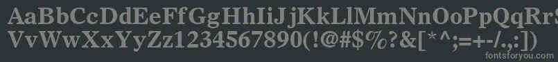 SterlingSsiBold Font – Gray Fonts on Black Background