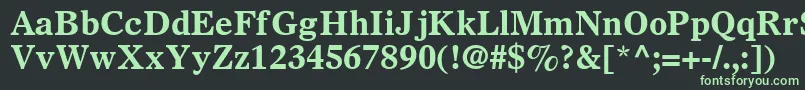SterlingSsiBold Font – Green Fonts on Black Background
