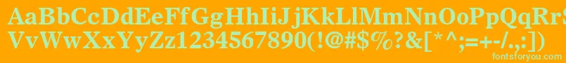 SterlingSsiBold Font – Green Fonts on Orange Background