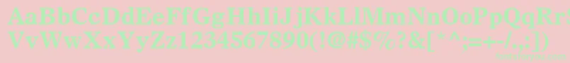 SterlingSsiBold Font – Green Fonts on Pink Background
