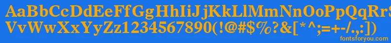 SterlingSsiBold Font – Orange Fonts on Blue Background