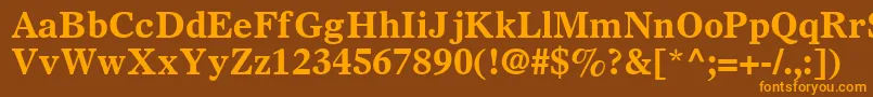 SterlingSsiBold Font – Orange Fonts on Brown Background