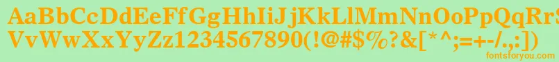 SterlingSsiBold Font – Orange Fonts on Green Background