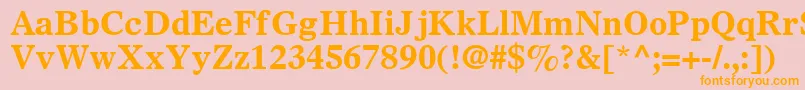 SterlingSsiBold Font – Orange Fonts on Pink Background