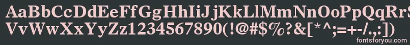 SterlingSsiBold Font – Pink Fonts on Black Background