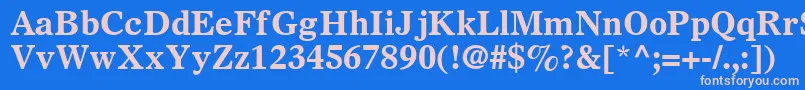 SterlingSsiBold Font – Pink Fonts on Blue Background