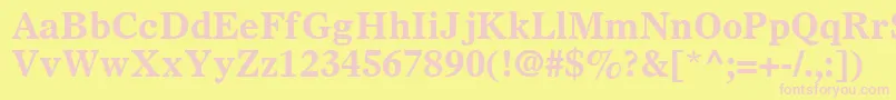 SterlingSsiBold Font – Pink Fonts on Yellow Background