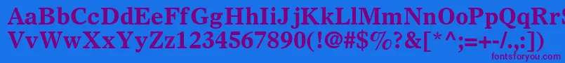 SterlingSsiBold Font – Purple Fonts on Blue Background