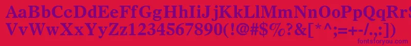 SterlingSsiBold Font – Purple Fonts on Red Background