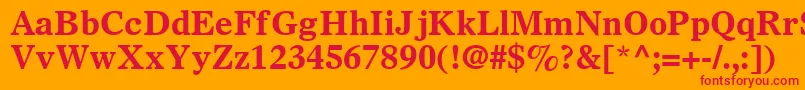 SterlingSsiBold Font – Red Fonts on Orange Background
