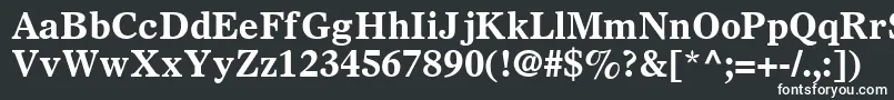 SterlingSsiBold-Schriftart – Weiße Schriften auf schwarzem Hintergrund