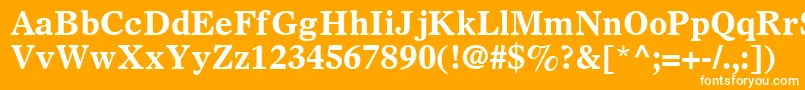 SterlingSsiBold-Schriftart – Weiße Schriften auf orangefarbenem Hintergrund