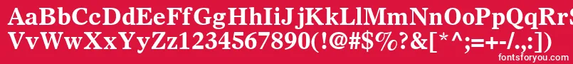 SterlingSsiBold Font – White Fonts on Red Background