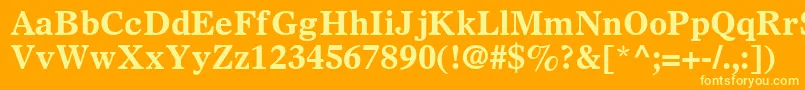 Więcej informacji o czcionce SterlingSsiBold Czcionka SterlingSsiBold – żółte czcionki na pomarańczowym tle