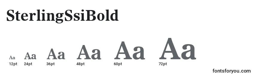 Tamanhos de fonte SterlingSsiBold