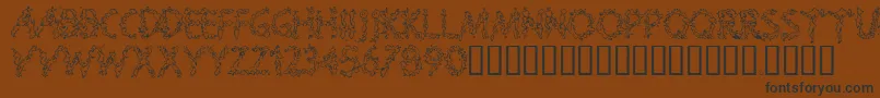 Splooge Font – Black Fonts on Brown Background