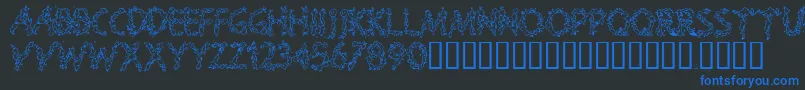 Splooge Font – Blue Fonts on Black Background