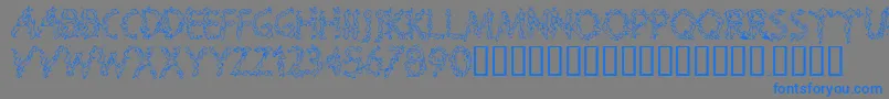 Splooge Font – Blue Fonts on Gray Background