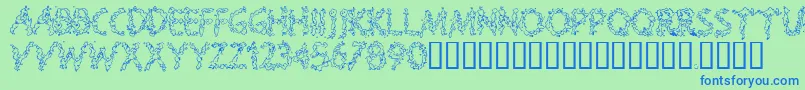 Splooge Font – Blue Fonts on Green Background