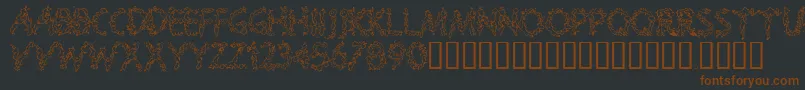 Splooge-fontti – ruskeat fontit mustalla taustalla