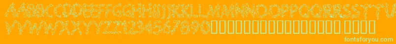 Splooge Font – Green Fonts on Orange Background