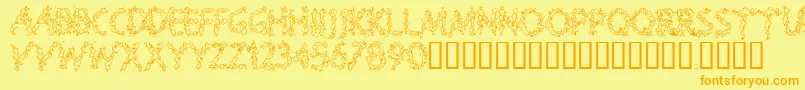 Splooge Font – Orange Fonts on Yellow Background
