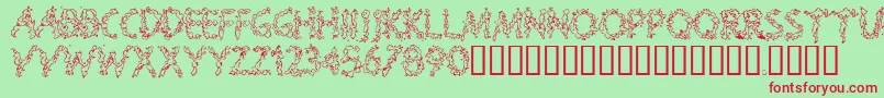 Splooge Font – Red Fonts on Green Background