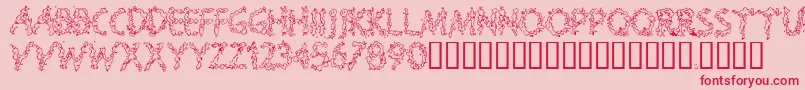 Splooge Font – Red Fonts on Pink Background