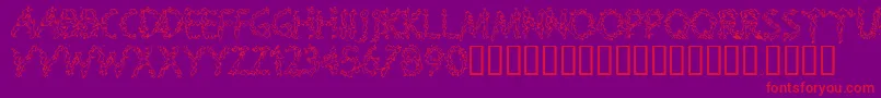 Splooge Font – Red Fonts on Purple Background